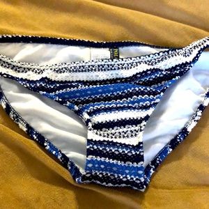 Blue and White Bikini Bottom